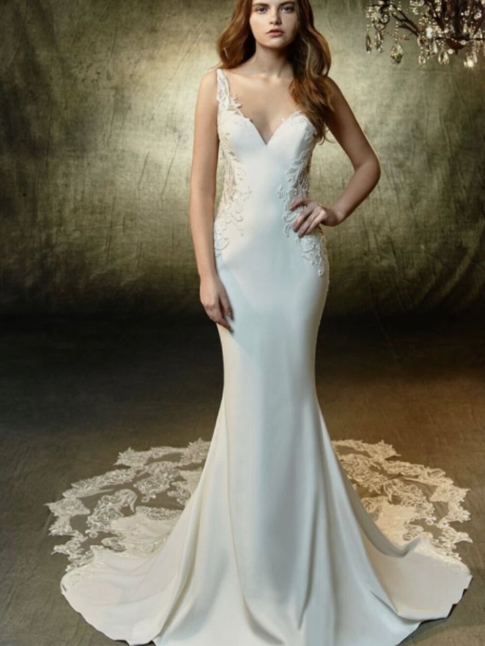 Mermaid wedding dress - Blue by Enzoani (Free Shipping; excellent condition)